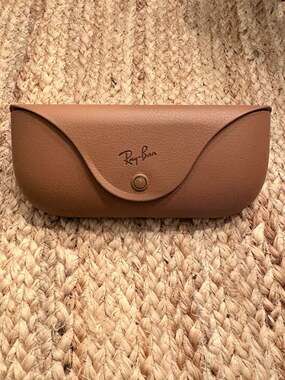 Ray-Ban Meta Smart Glasses Genuine Tan Leather Charging Case Only